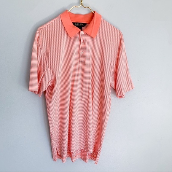Brooks Brothers men’s double mercerized cotton striped short sleeve polo medium - Picture 1 of 5
